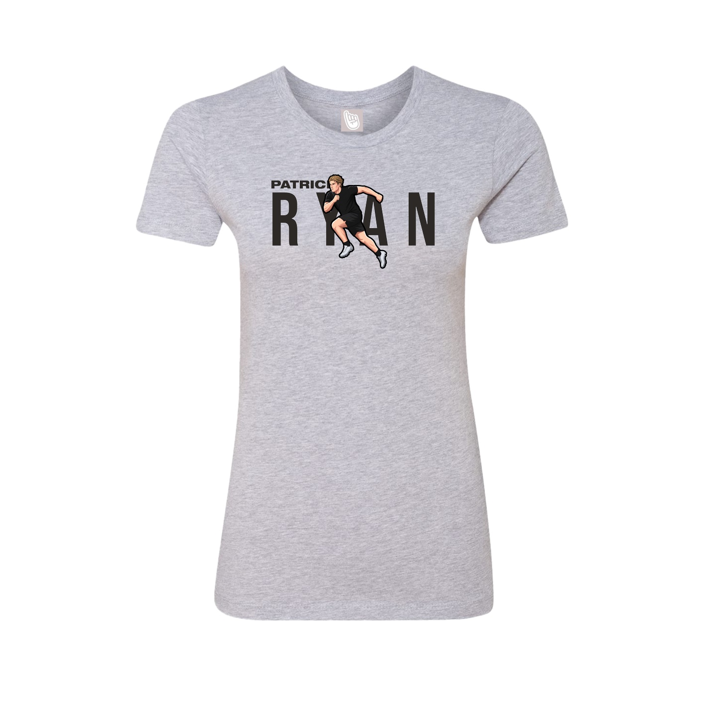 Womens Tee — Player Name in Grey