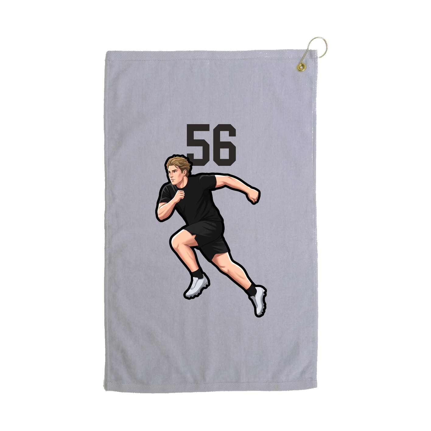 Golf Towel — Number Top in Grey