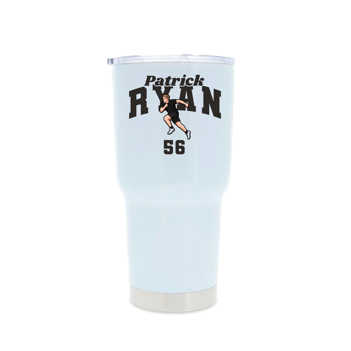 30oz Stainless Steel Tumbler — Signature Arch in White