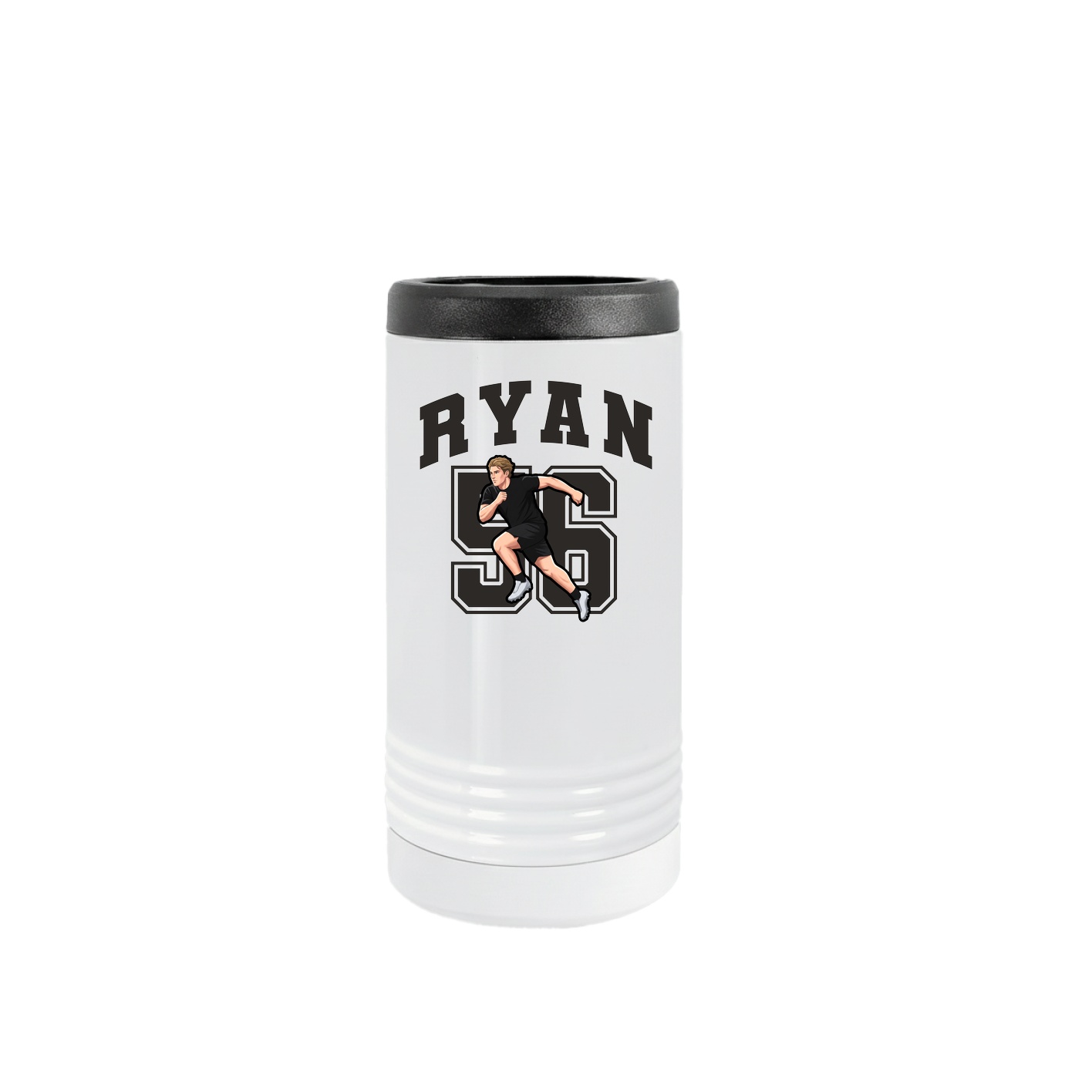 Slim Beverage Holder — Number in White