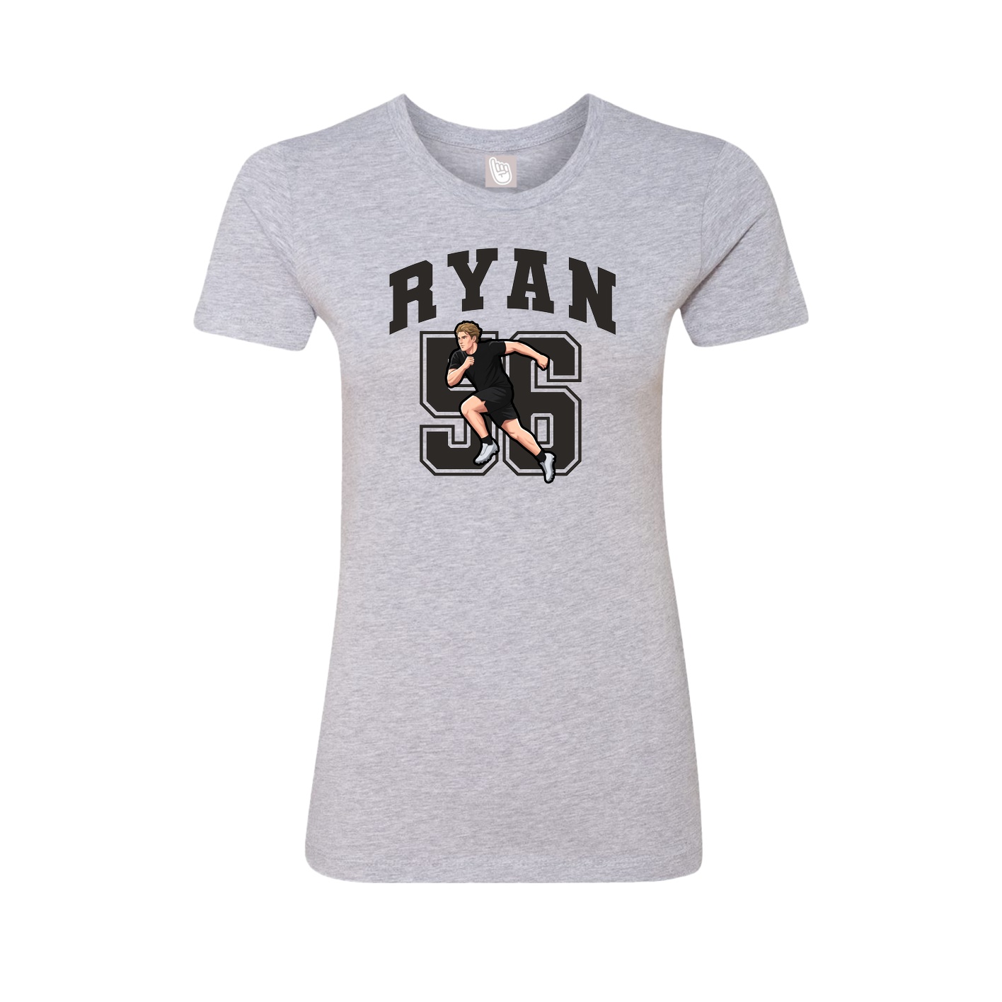 Womens Tee — Number in Grey