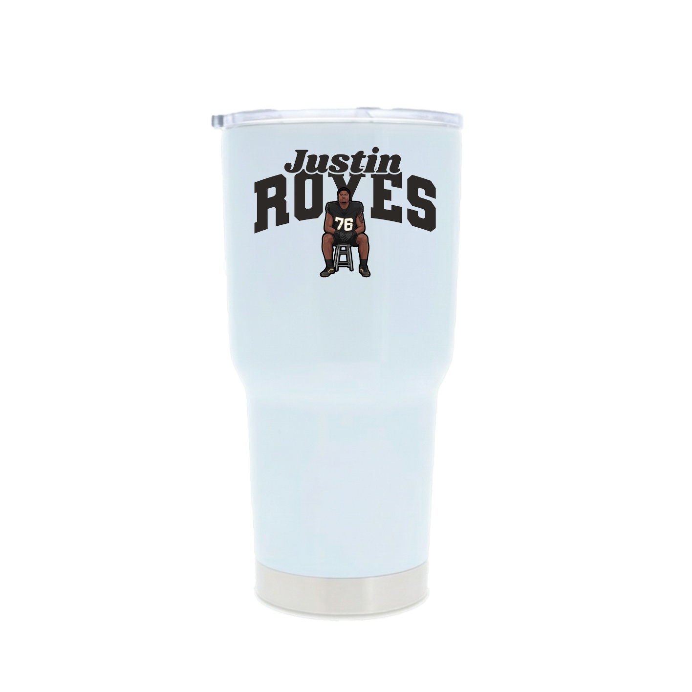 30oz Stainless Steel Tumbler — Signature Arch in White