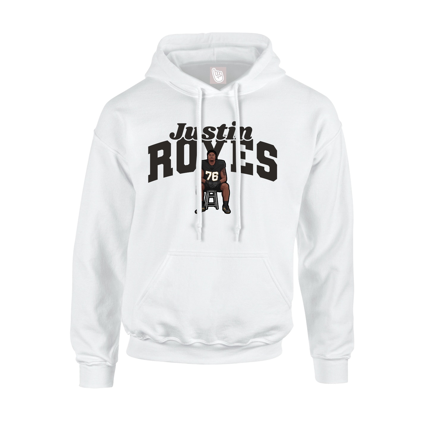 Hoodie — Signature Arch in White