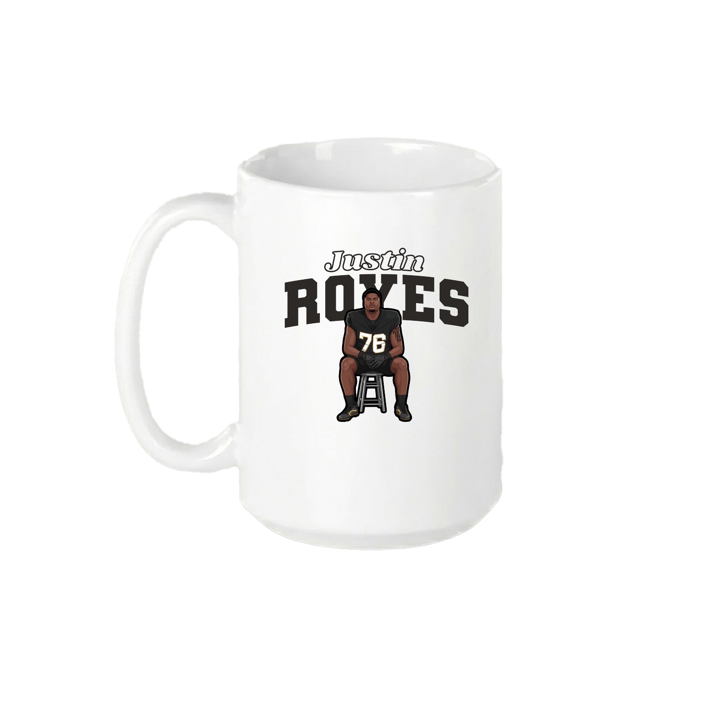 15oz Coffee Mug — Name Arch in White