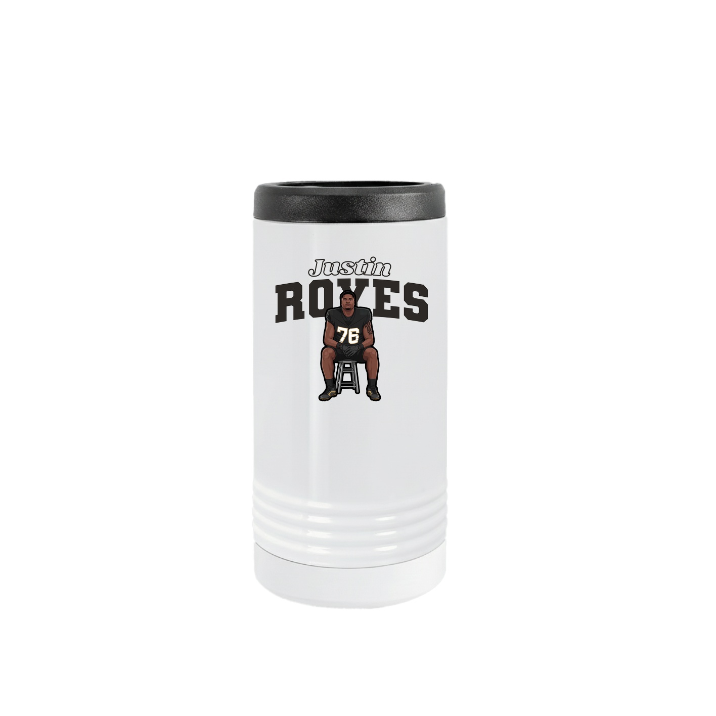 Slim Beverage Holder — Name Arch in White