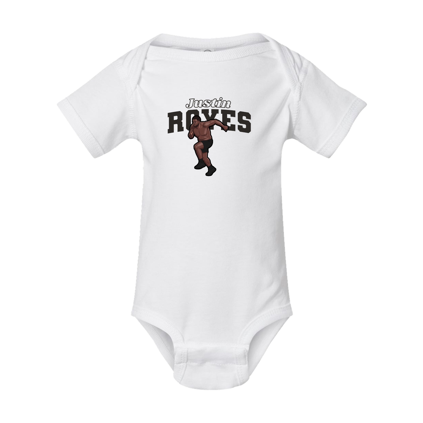 Baby Onesie — Name Arch in White