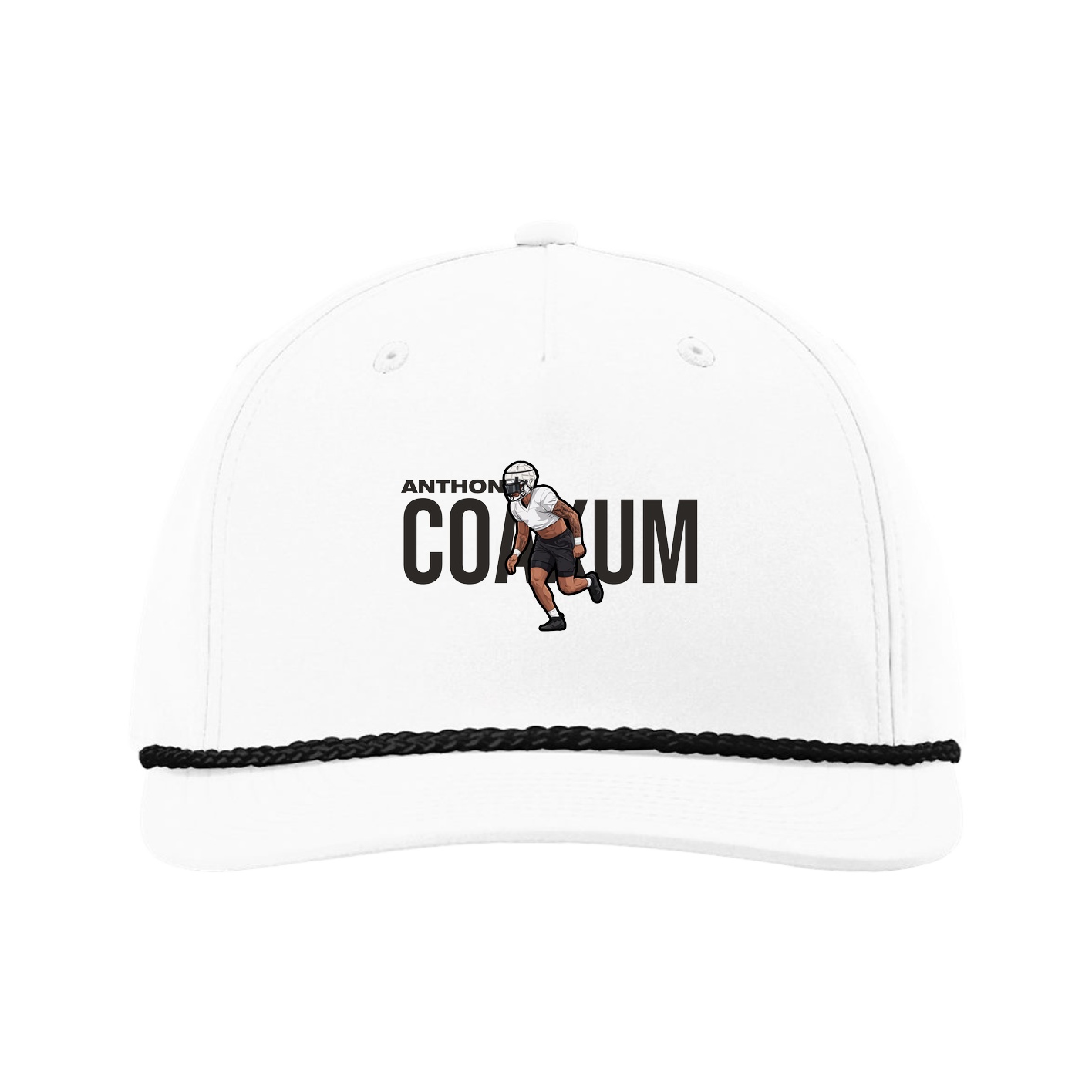 Five-Panel Classic Rope Cap — Player Name in White
