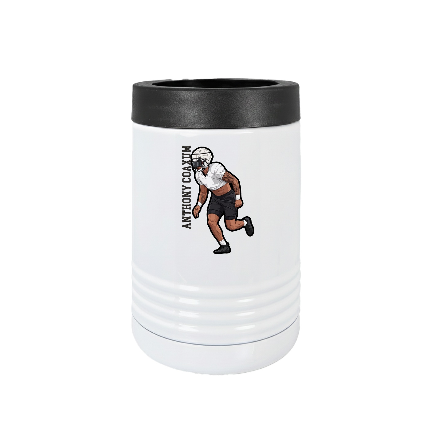 Beverage Holder — Name Vertical in White