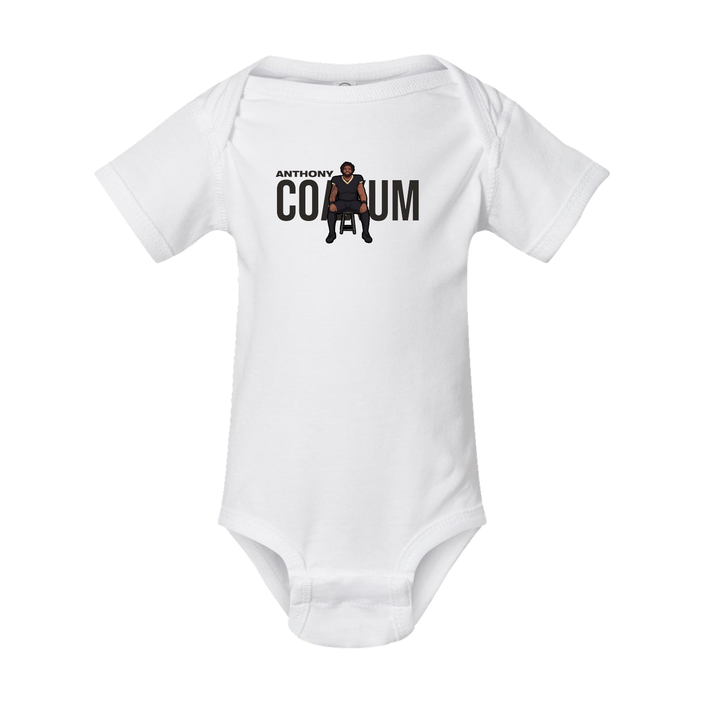 Baby Onesie — Player Name in White