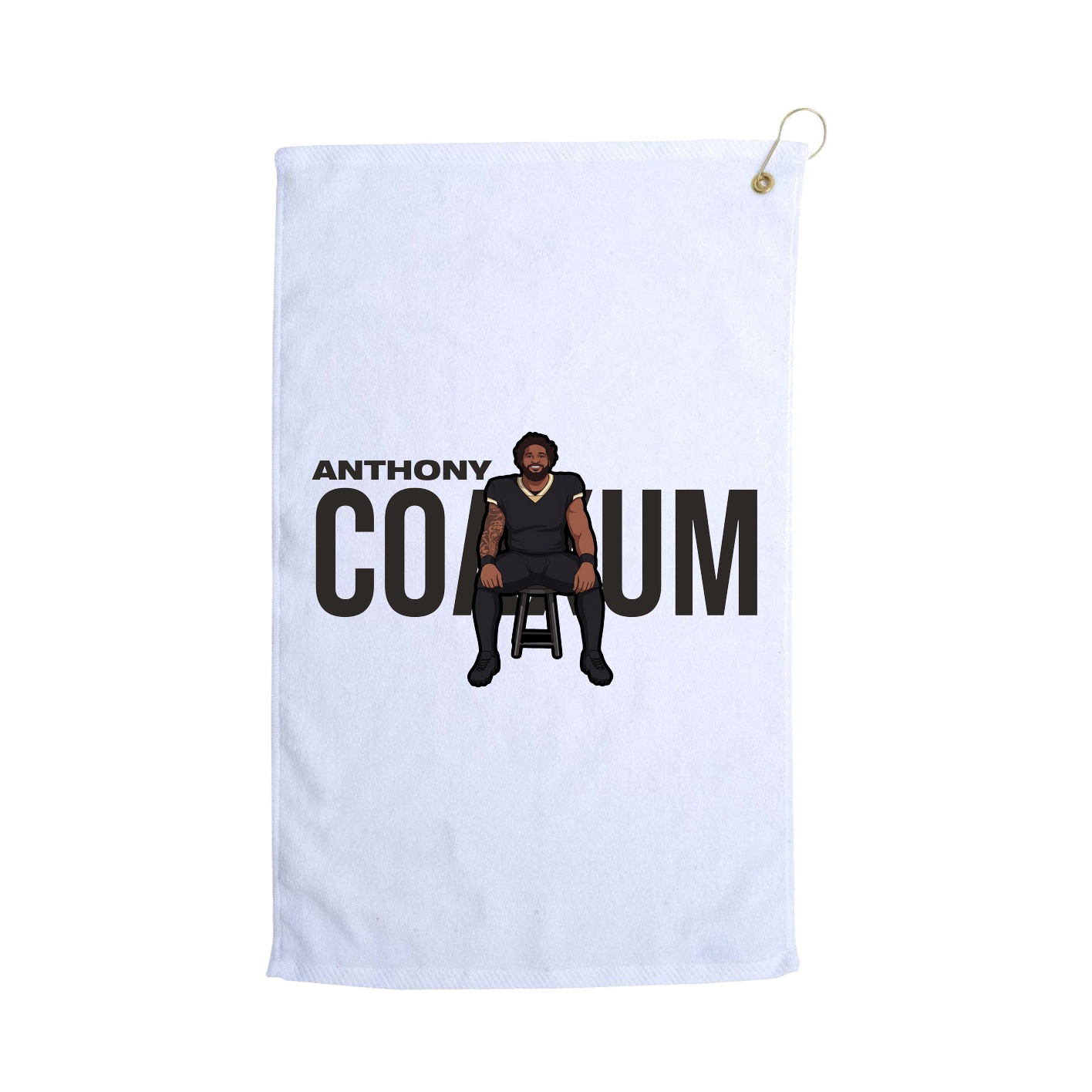 Golf Towel — Player Name in White