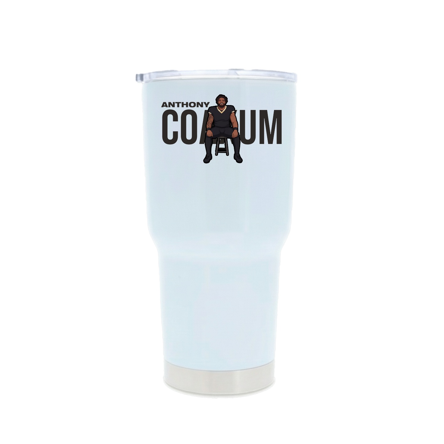 30oz Stainless Steel Tumbler — Player Name in White