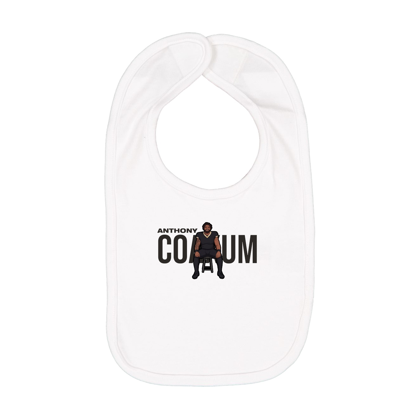 Infant Bib — Player Name in White