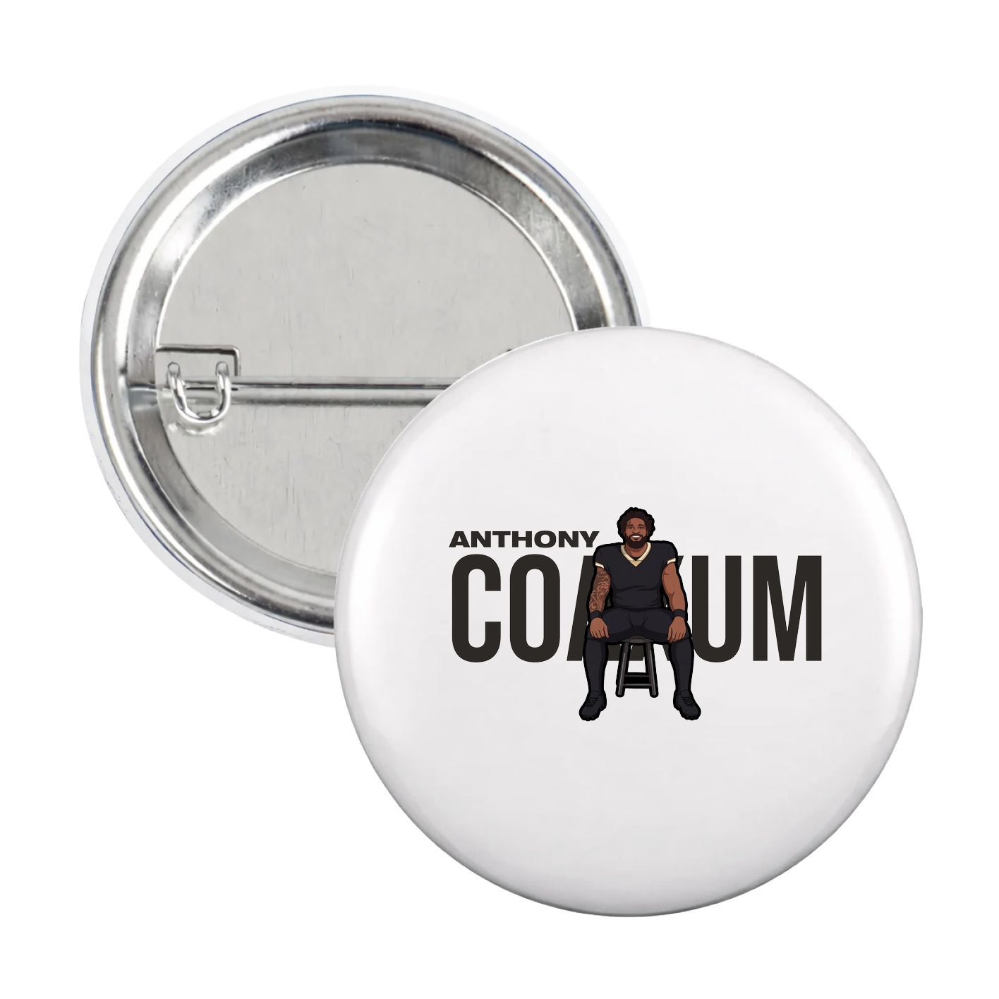 Game Day Button — Player Name in White