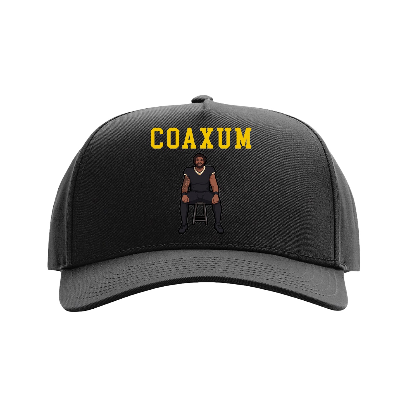 Full Fabric Five-Panel Champ Cap — Shirsey in Black