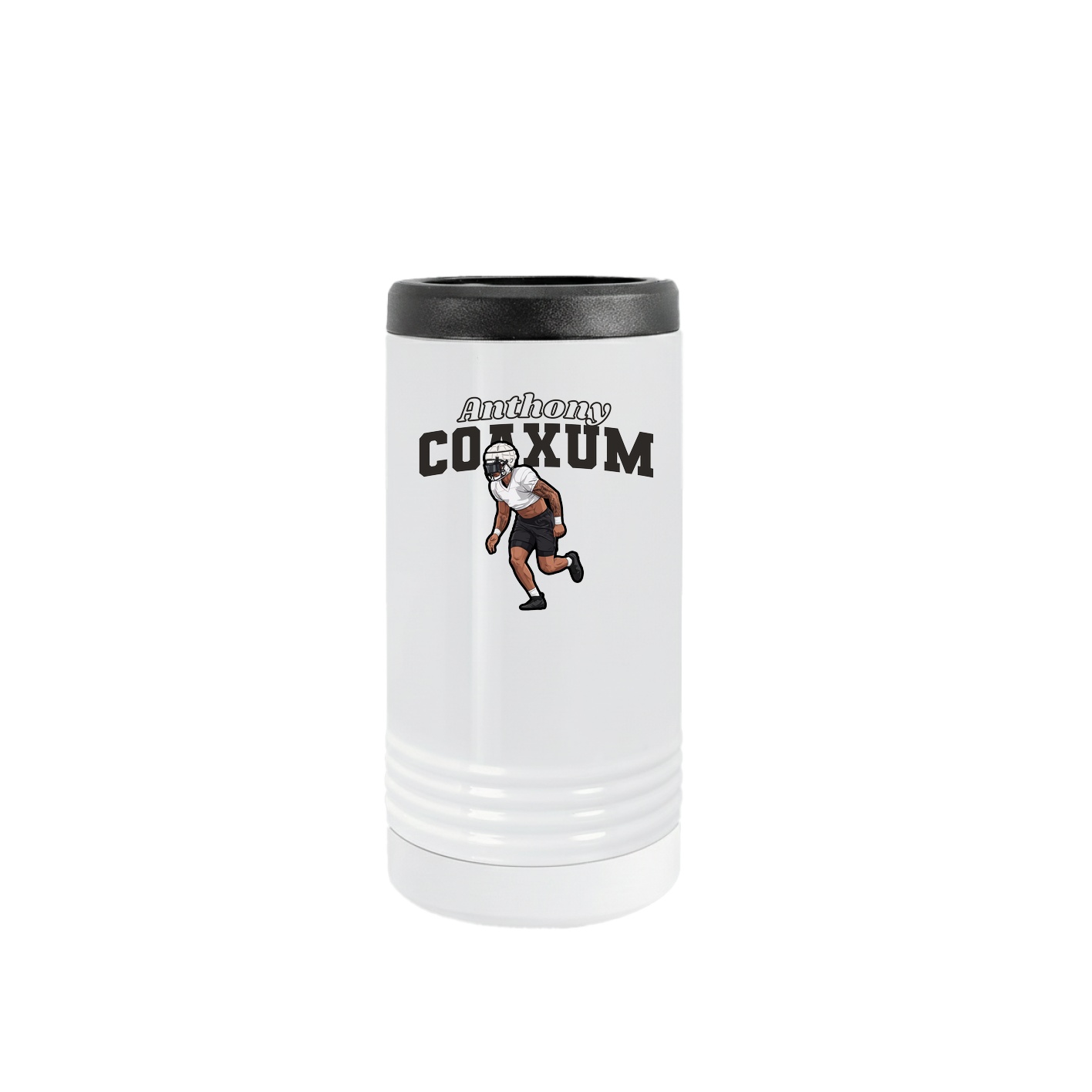 Slim Beverage Holder — Name Arch in White