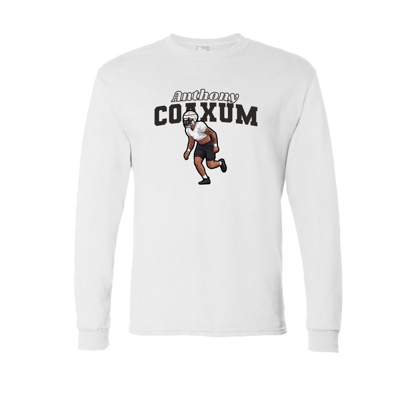 Long Sleeve Tee — Name Arch in White