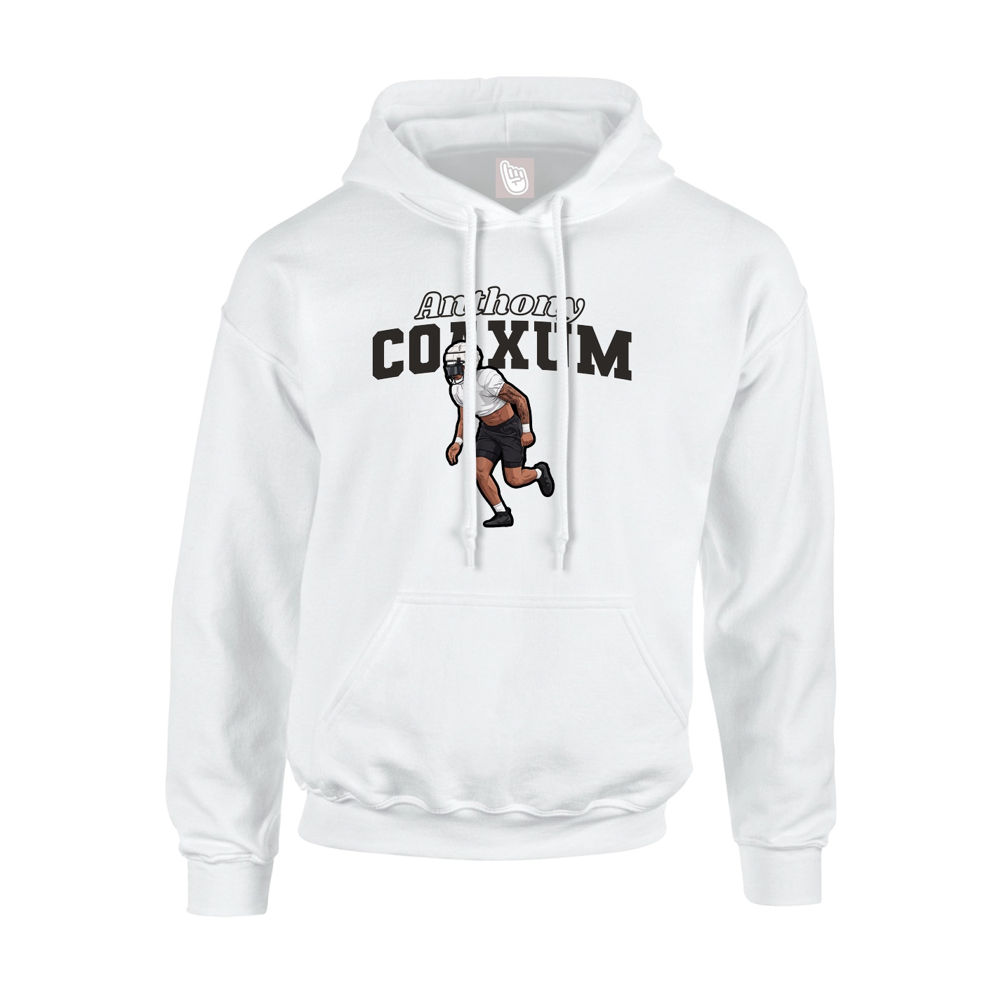 Hoodie — Name Arch in White