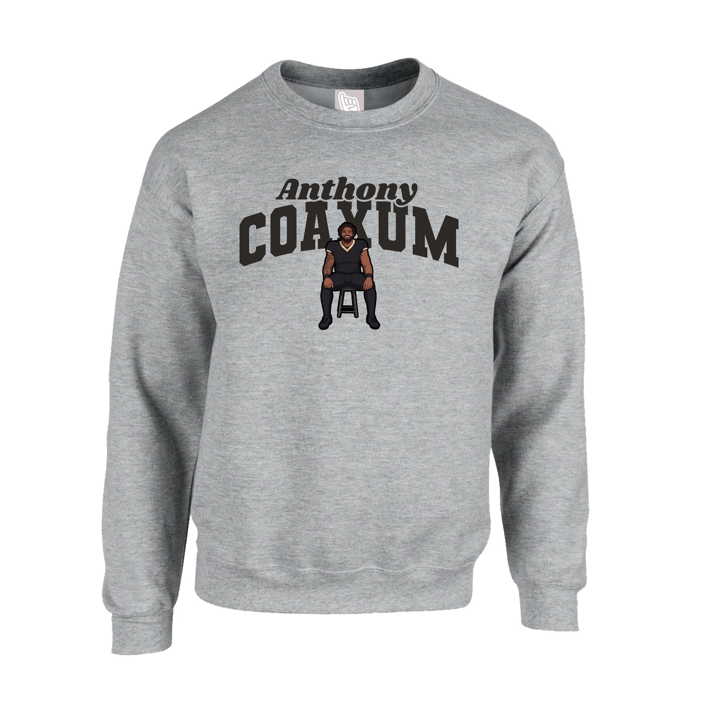 Fleece Crew — Signature Arch in Grey