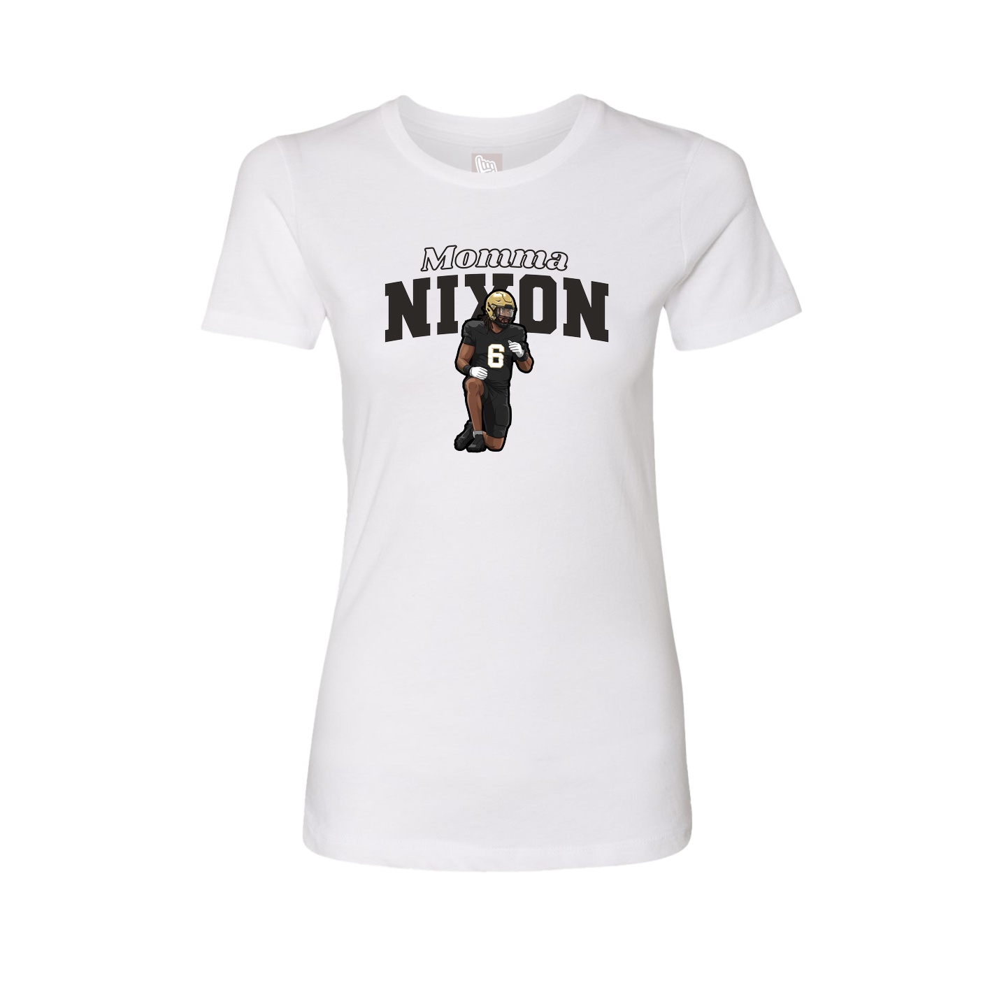 Womens Tee — Mothers Day Block in White