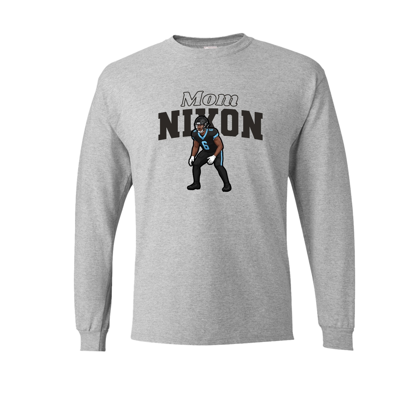 Long Sleeve Tee — Mothers Day Block in Grey