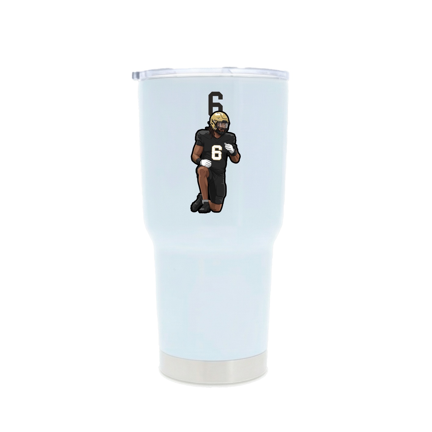 30oz Stainless Steel Tumbler — Number Top in White