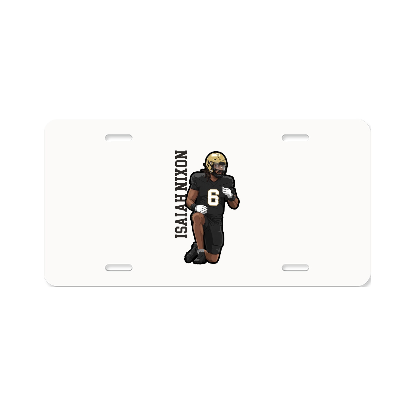 License Plate — Name Vertical in Classic