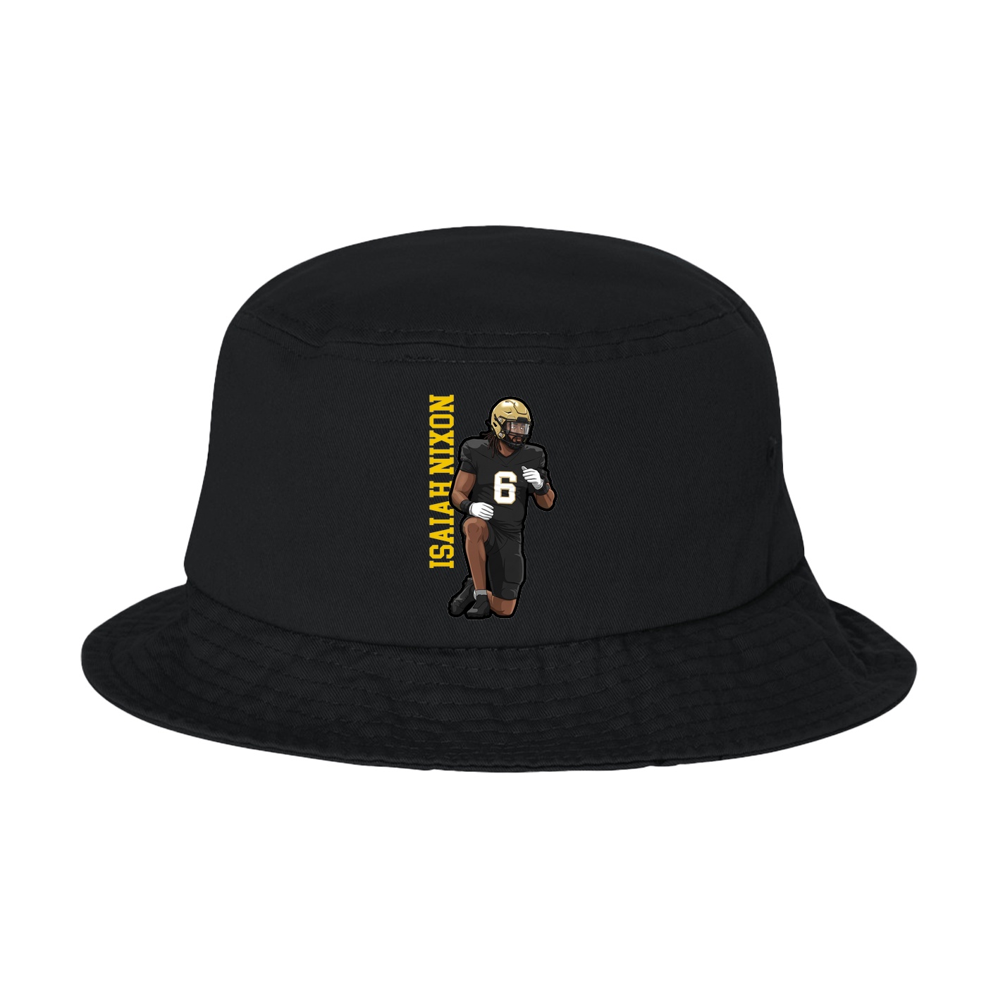 Bucket Cap — Name Vertical in Black