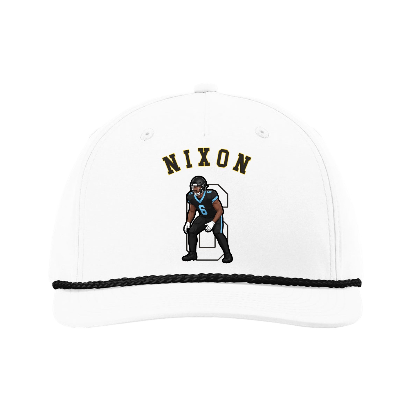 Five-Panel Classic Rope Cap — Shirsey Arch in White