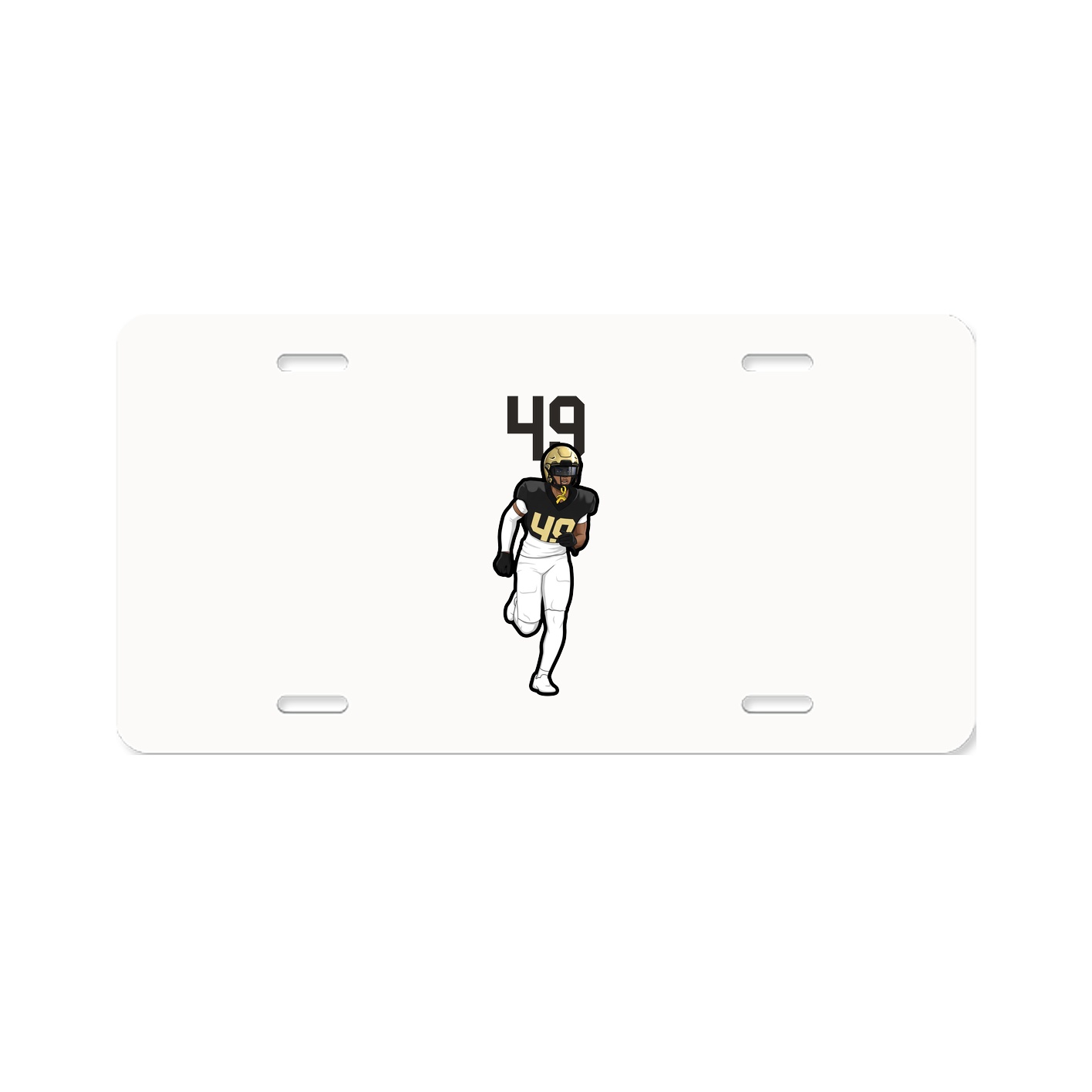 License Plate — Number Top in Classic