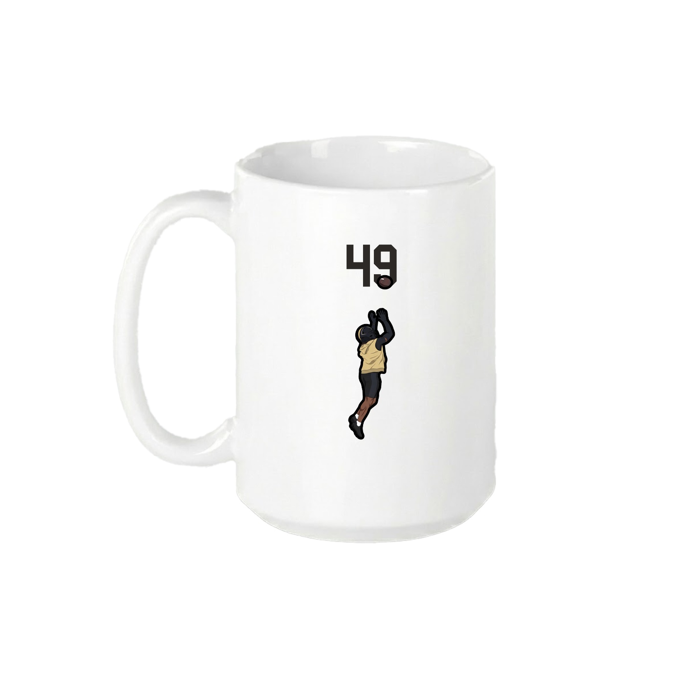15oz Coffee Mug — Number Top in White