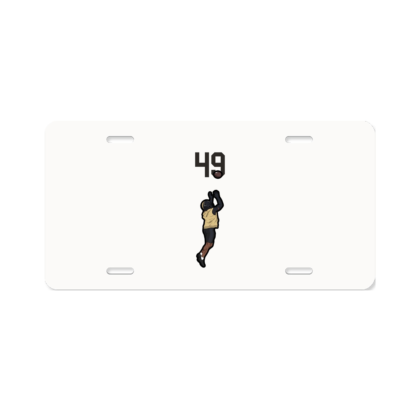 License Plate — Number Top in Classic