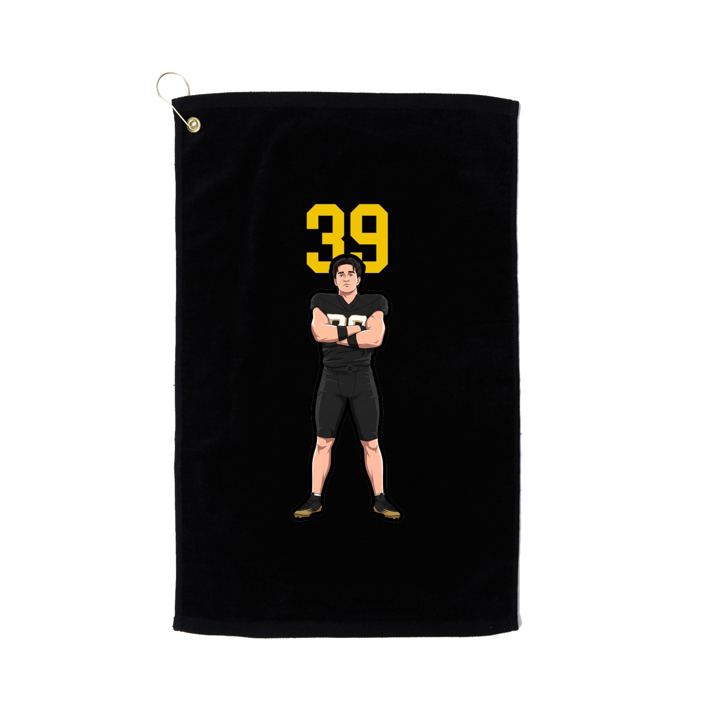 Golf Towel — Number Top in Black