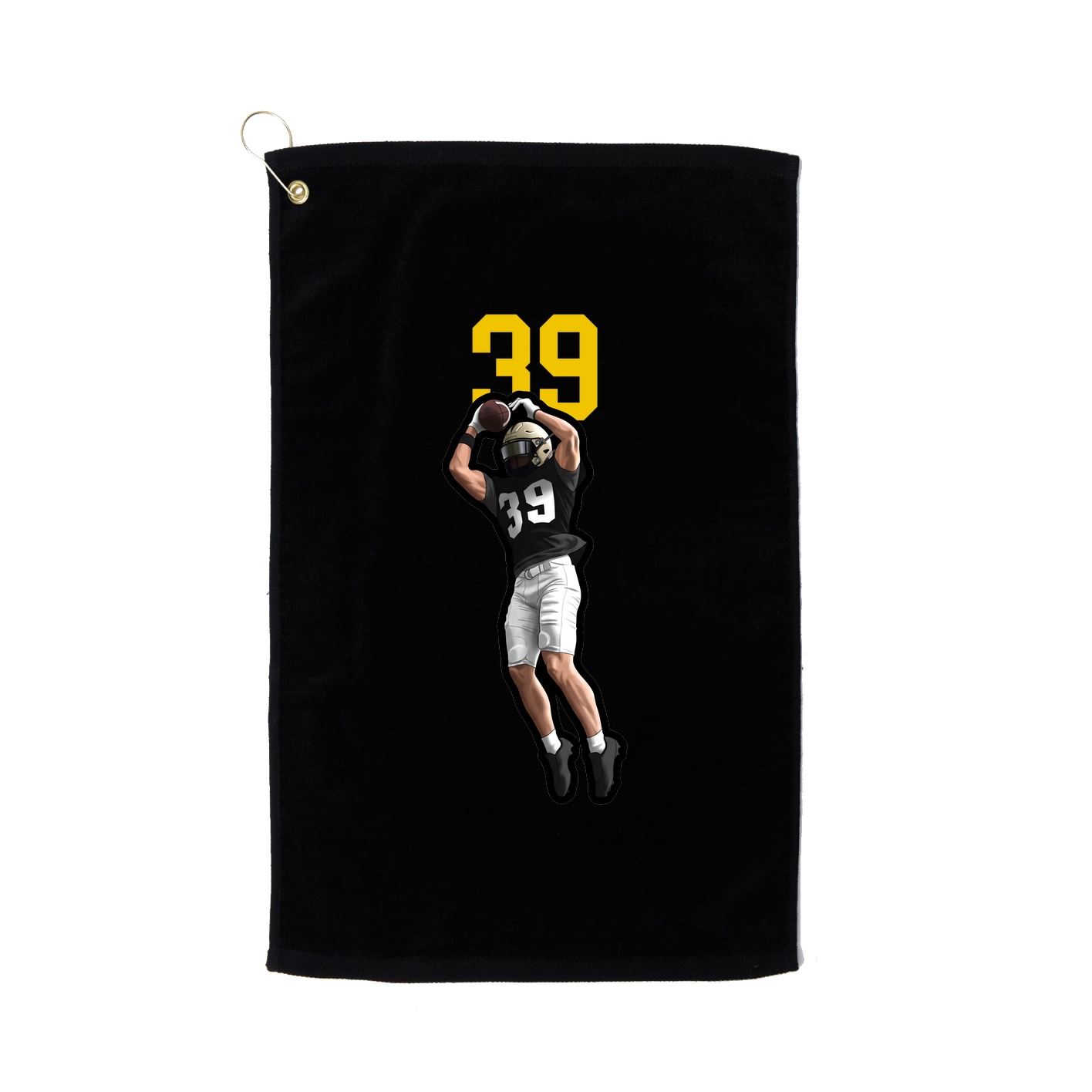 Golf Towel — Number Top in Black