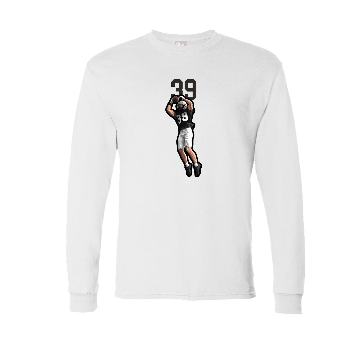Long Sleeve Tee — Number Top in White