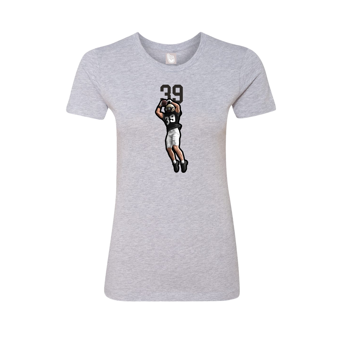 Womens Tee — Number Top in Grey