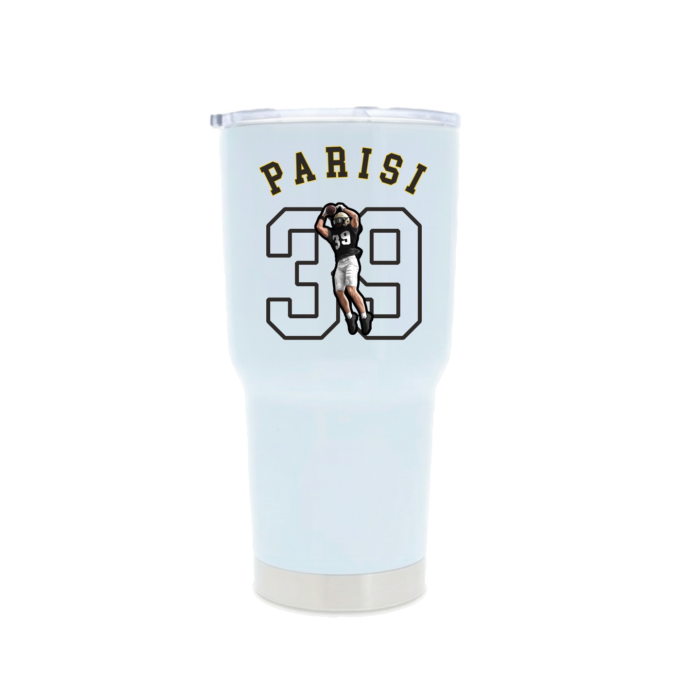 30oz Stainless Steel Tumbler — Shirsey Arch in White