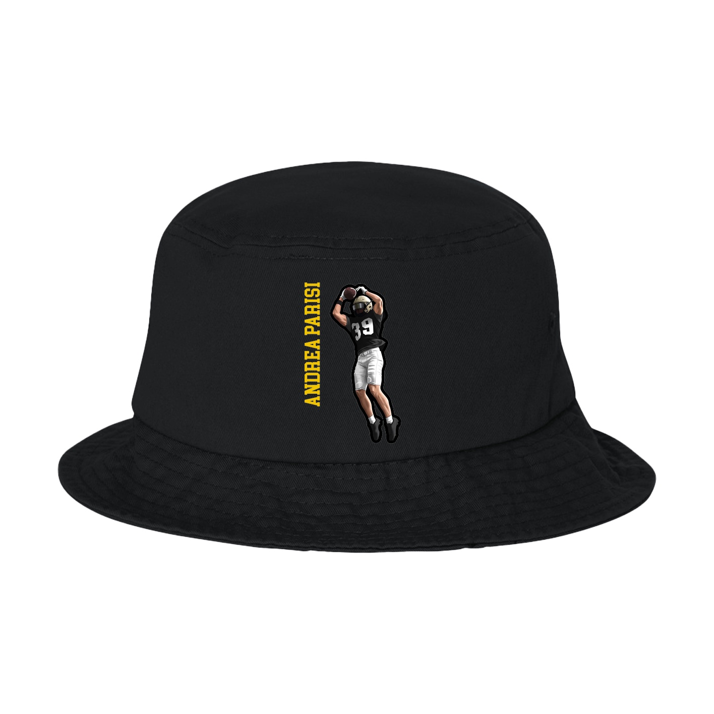 Bucket Cap — Name Vertical in Black