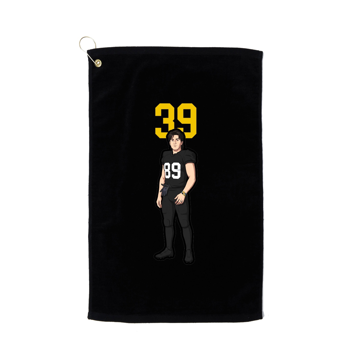 Golf Towel — Number Top in Black