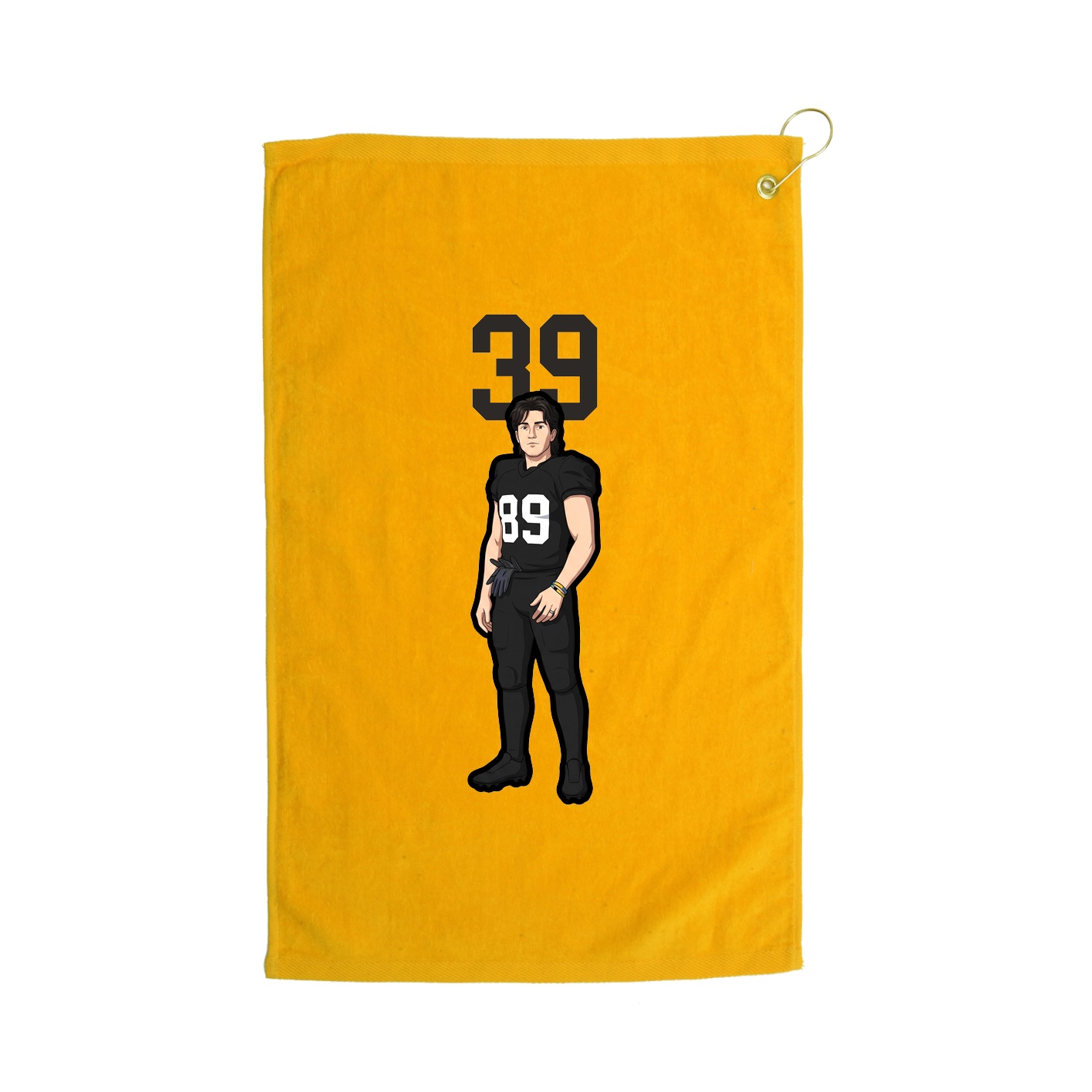 Golf Towel — Number Top in Gold