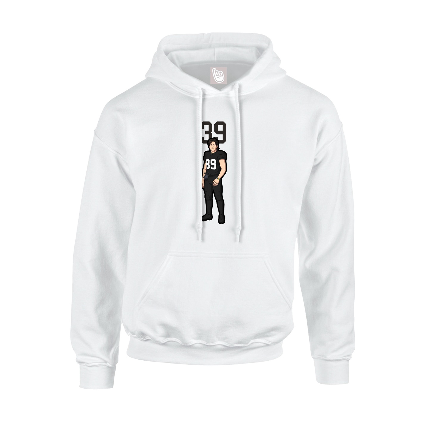 Hoodie — Number Top in White