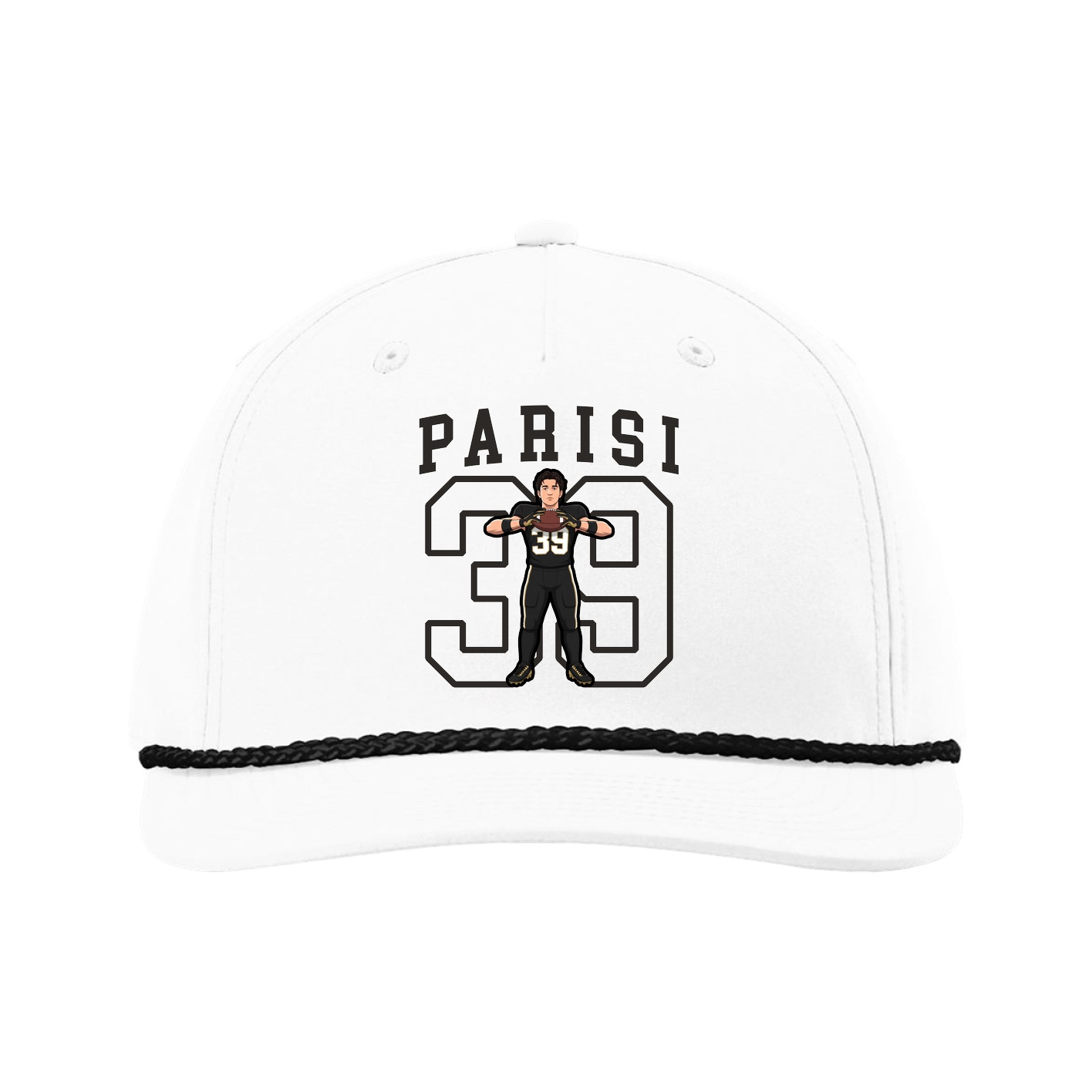 Five-Panel Classic Rope Cap — Shirsey in White
