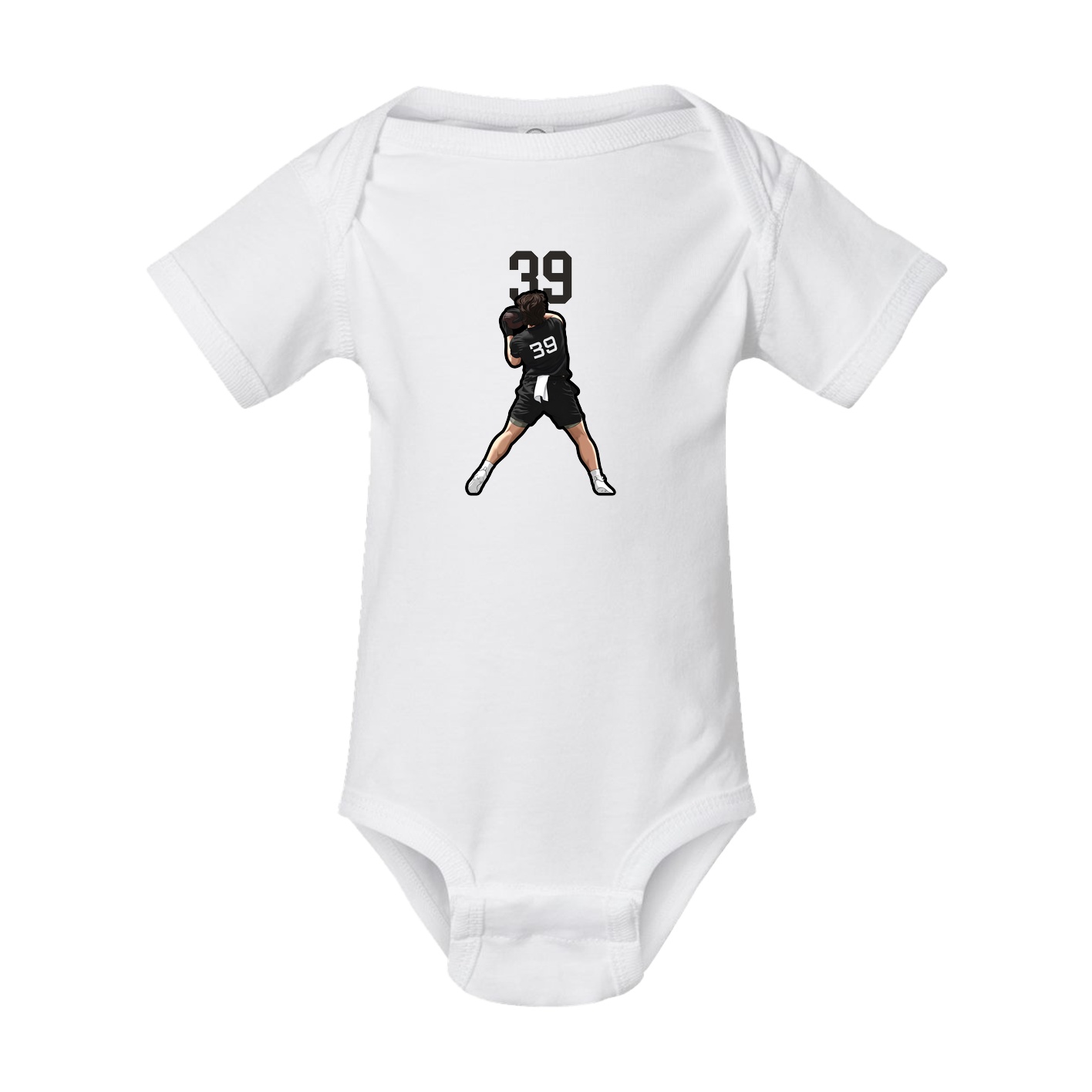 Baby Onesie — Number Top in White