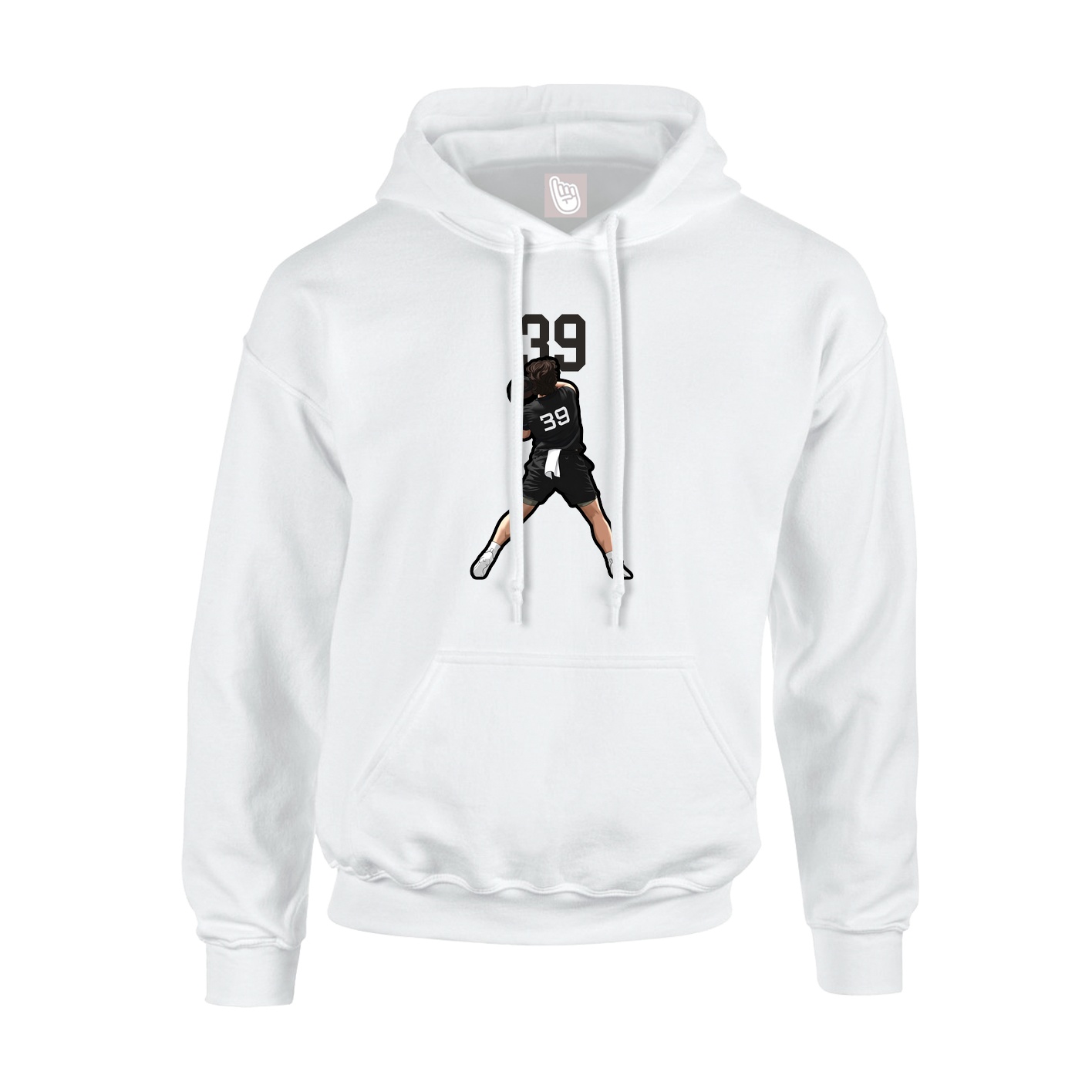 Hoodie — Number Top in White