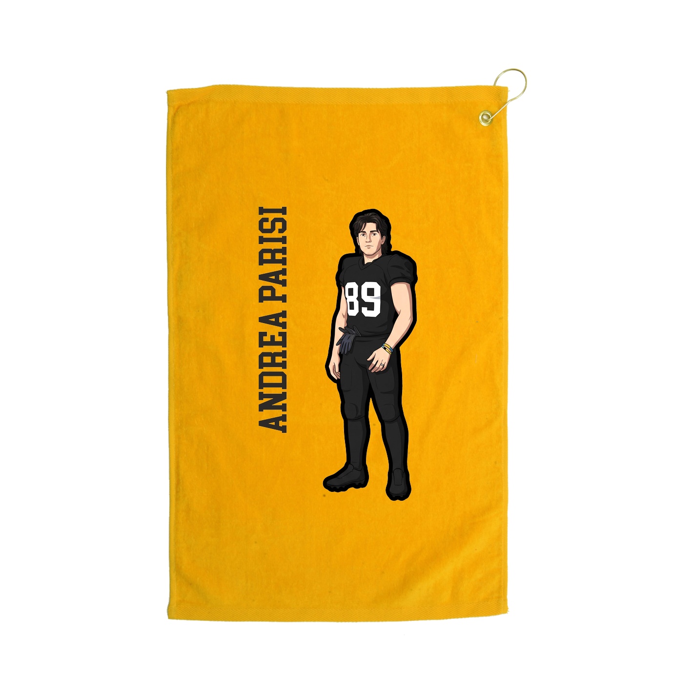 Golf Towel — Name Vertical in Gold
