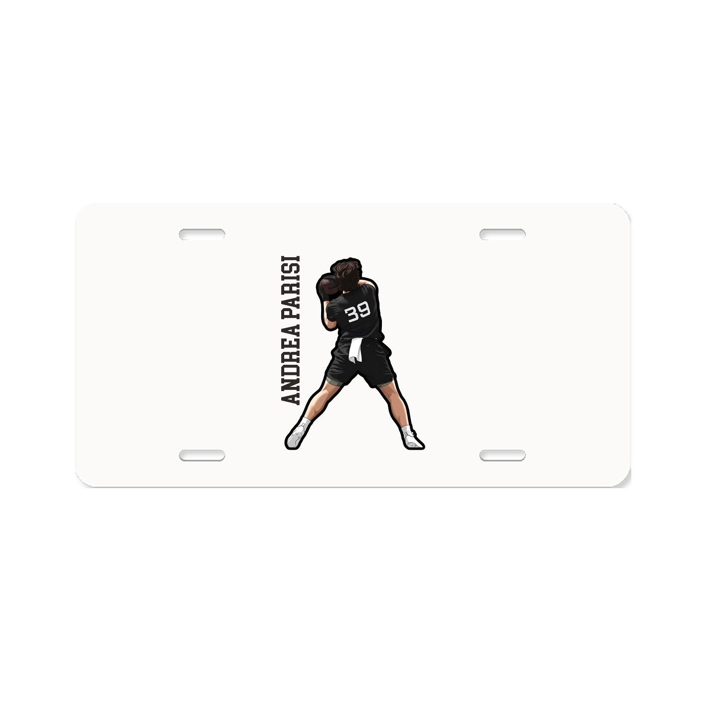 License Plate — Name Vertical in Classic