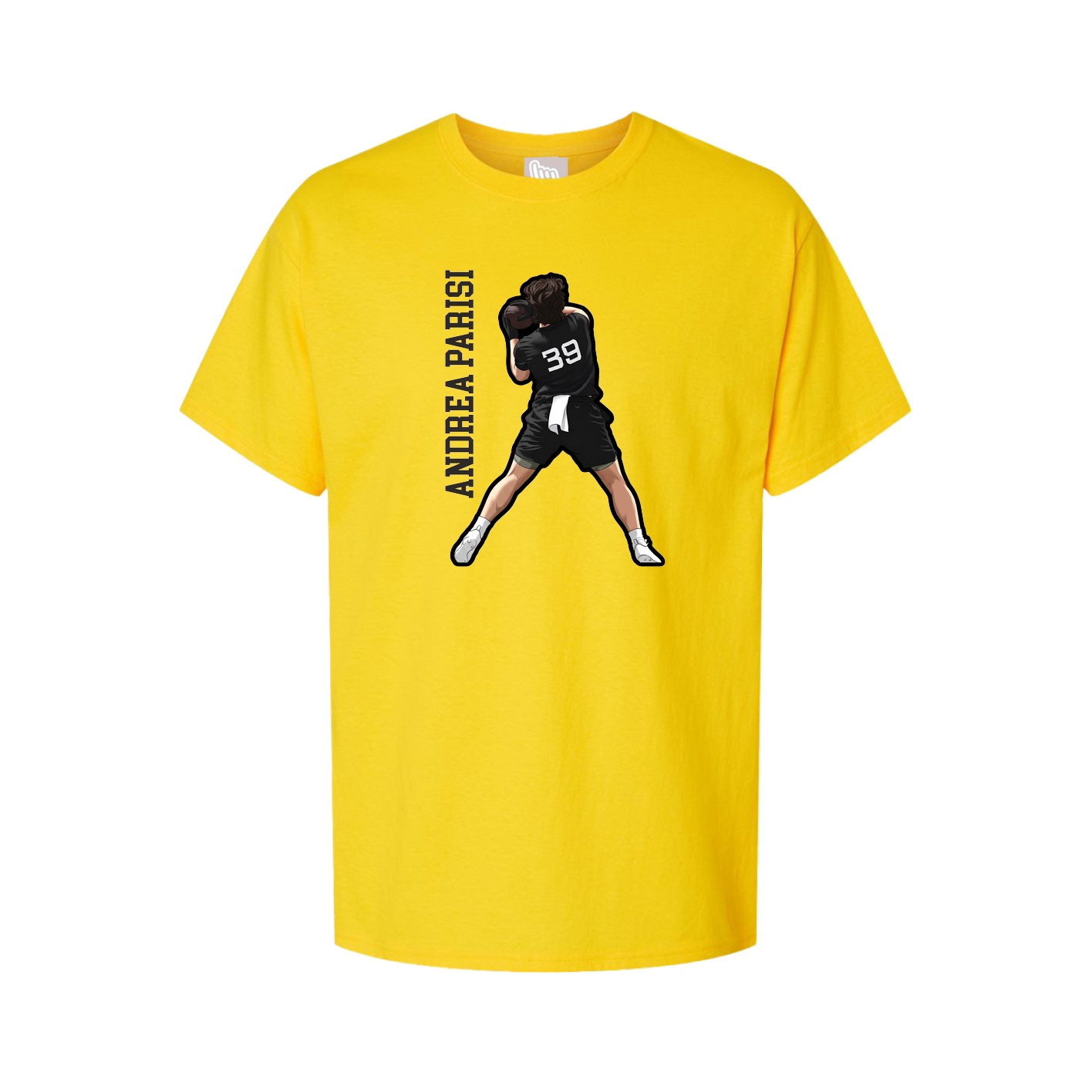 Youth Tee — Name Vertical in Gold