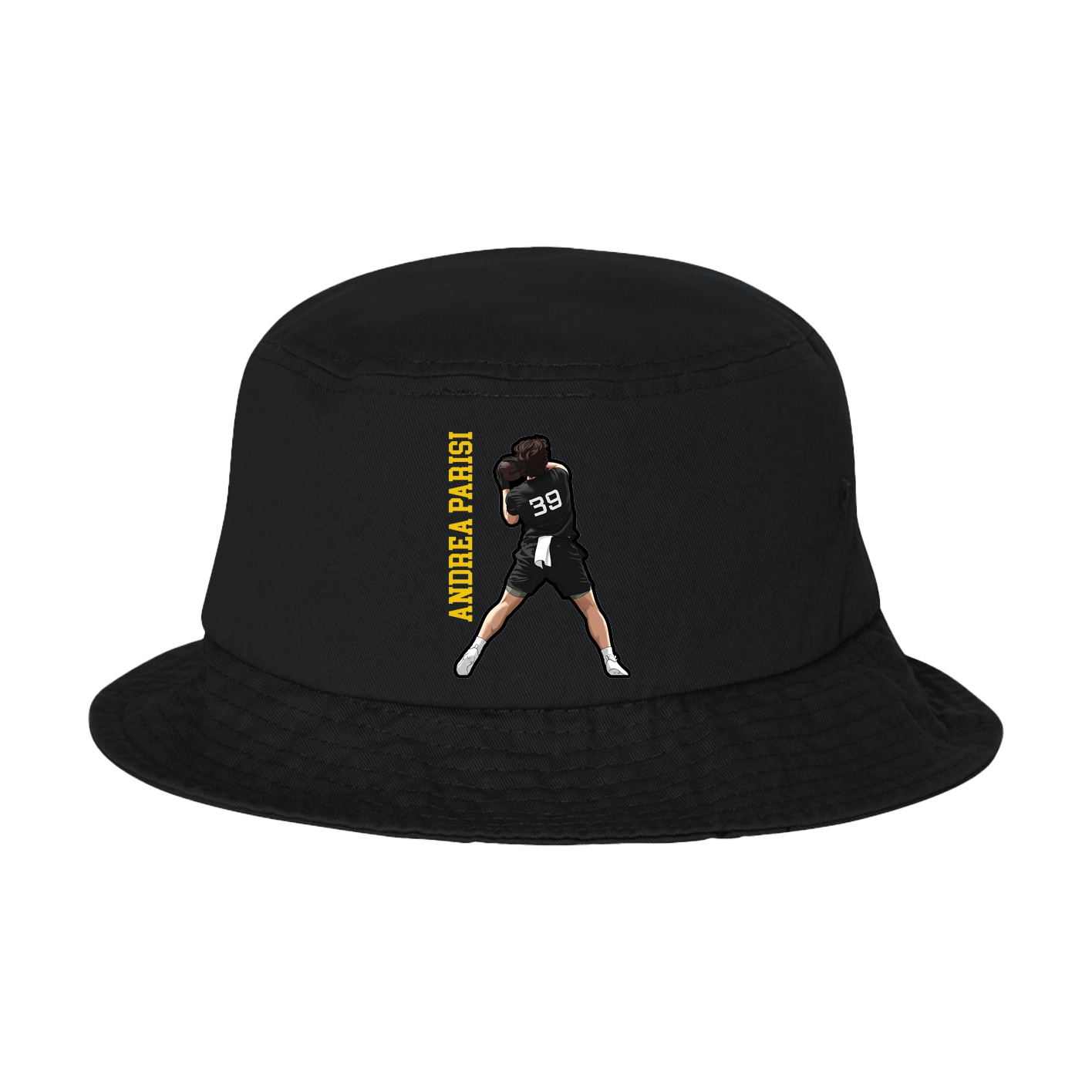 Bucket Cap — Name Vertical in Black