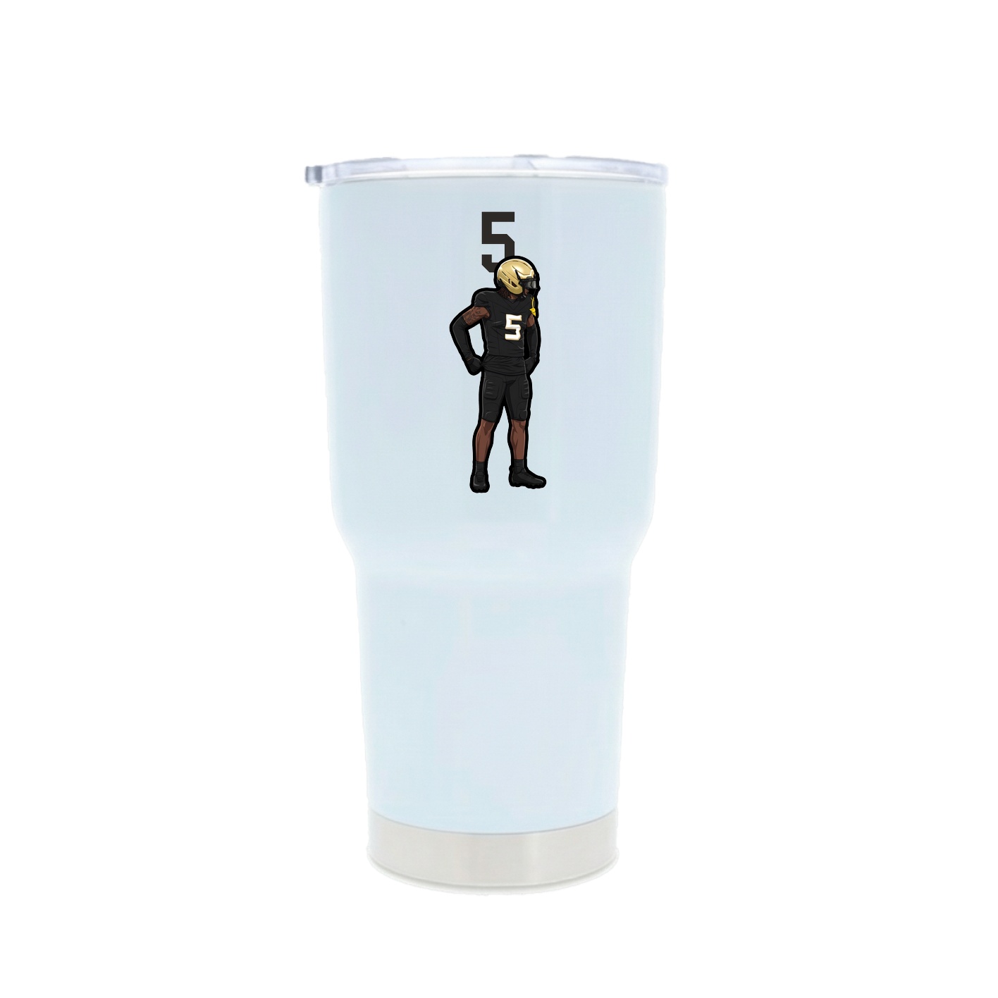30oz Stainless Steel Tumbler — Number Top in White