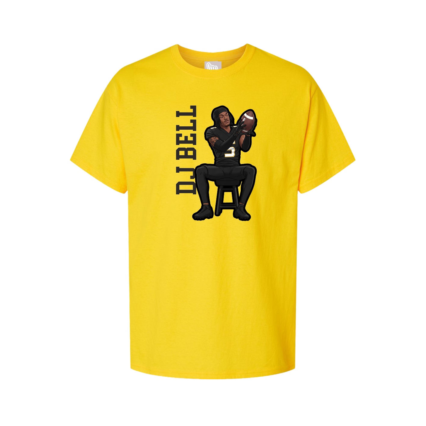 Youth Tee — Name Vertical in Gold