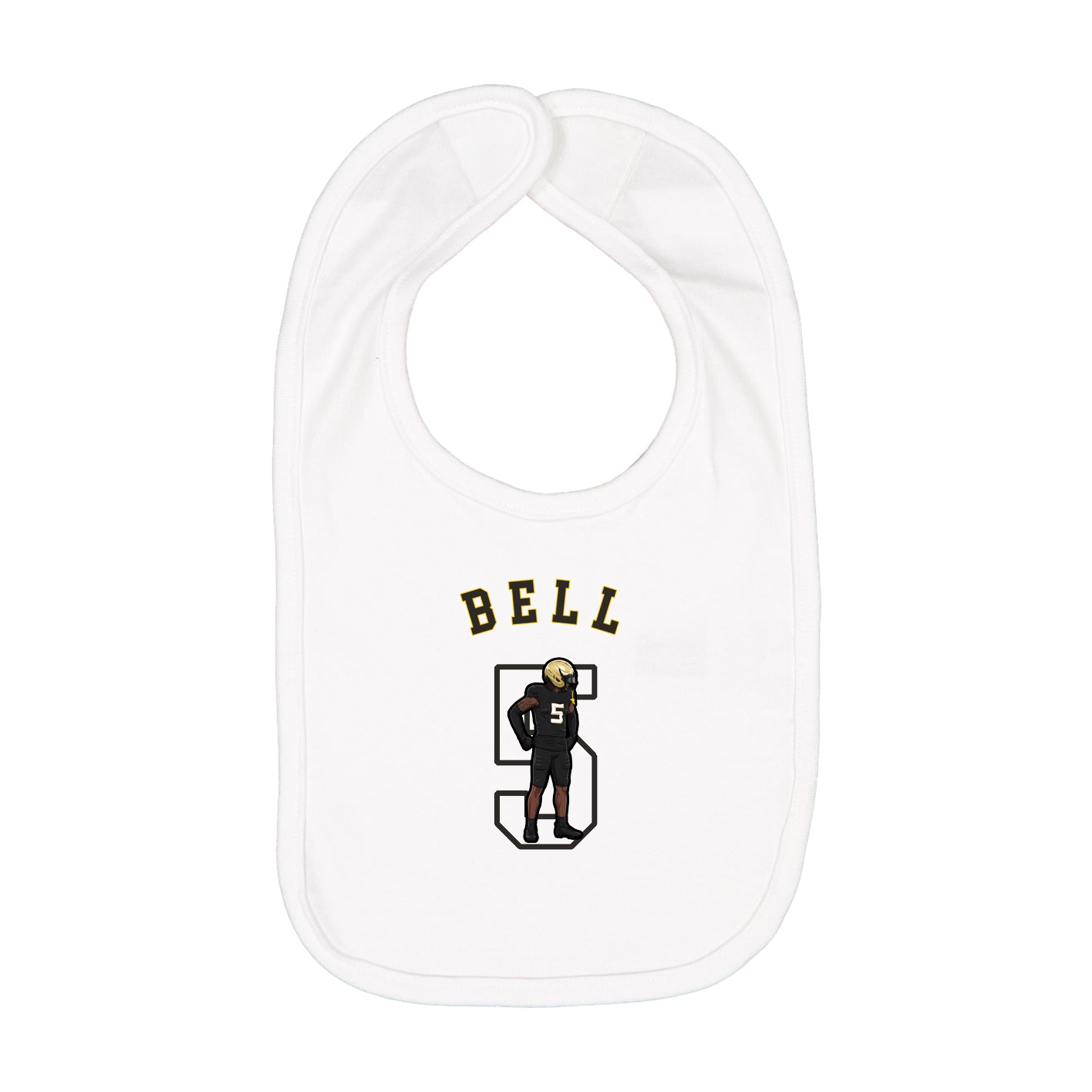 Infant Bib — Shirsey Arch in White